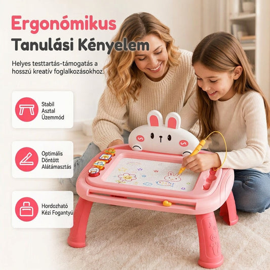 🐰50% KEDVEZMÉNY✏️ Gyermek mágneses rajztábla – Tollal és 4 pecséttel együtt 🎨