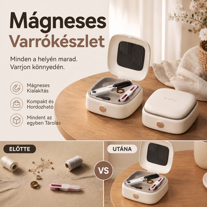 🧵 Hordozható mágneses varrókészlet